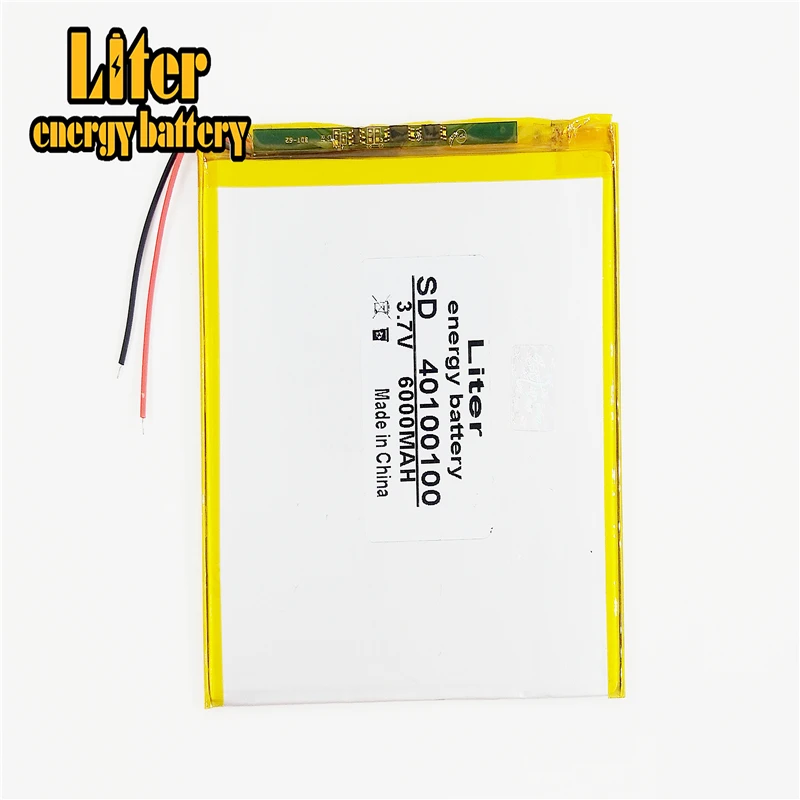 3 7 V 6000mAh 40100100 аккумулятор планшетный ПК Универсальный бренд перезаряжаемой литий