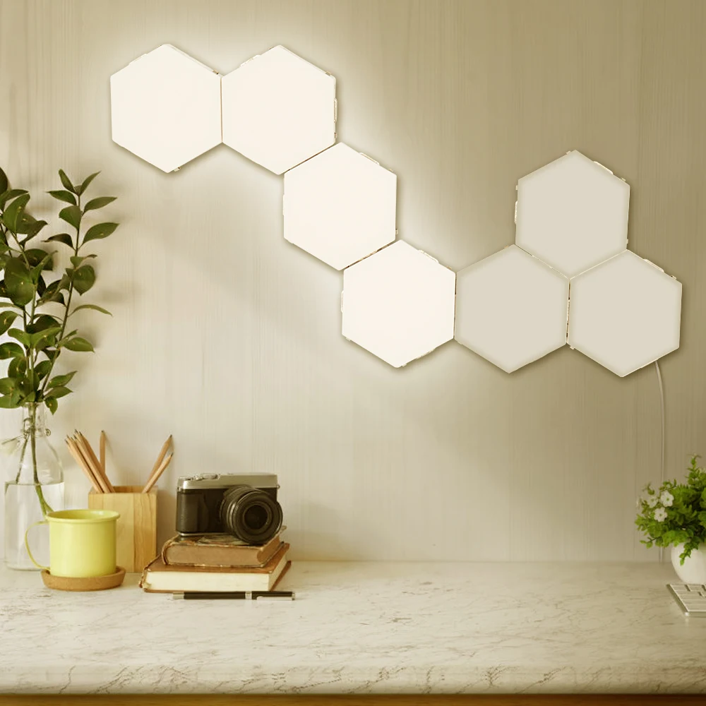 Квантовая лампа светодиодный сенсорный Ночной светильник шестигранные