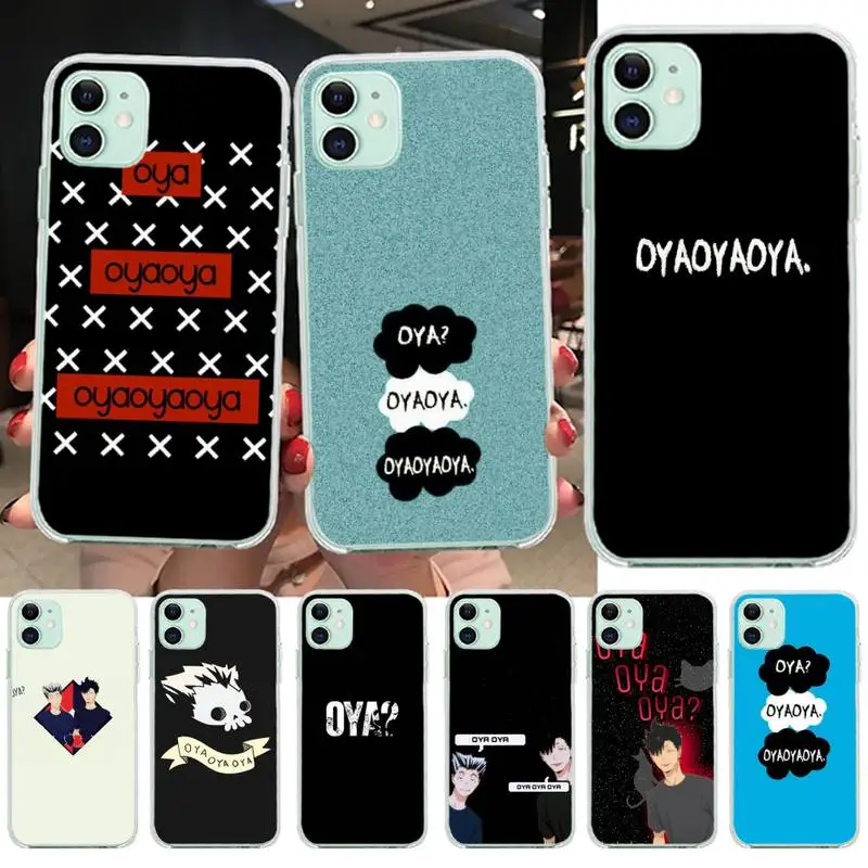 

Oya Oya Oya Haikyuu Soft Silicone TPU Phone Cover for iPhone 11 pro XS MAX 8 7 6 6S Plus X 5S SE 2020 XR cover