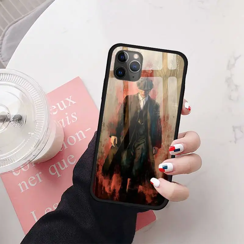 

Peaky Blinders men Tv Tommy Shelby Phone Case Tempered glass For iphone 11 12 PRO MAX X XS XR 5C 6 6S 7 8 plus