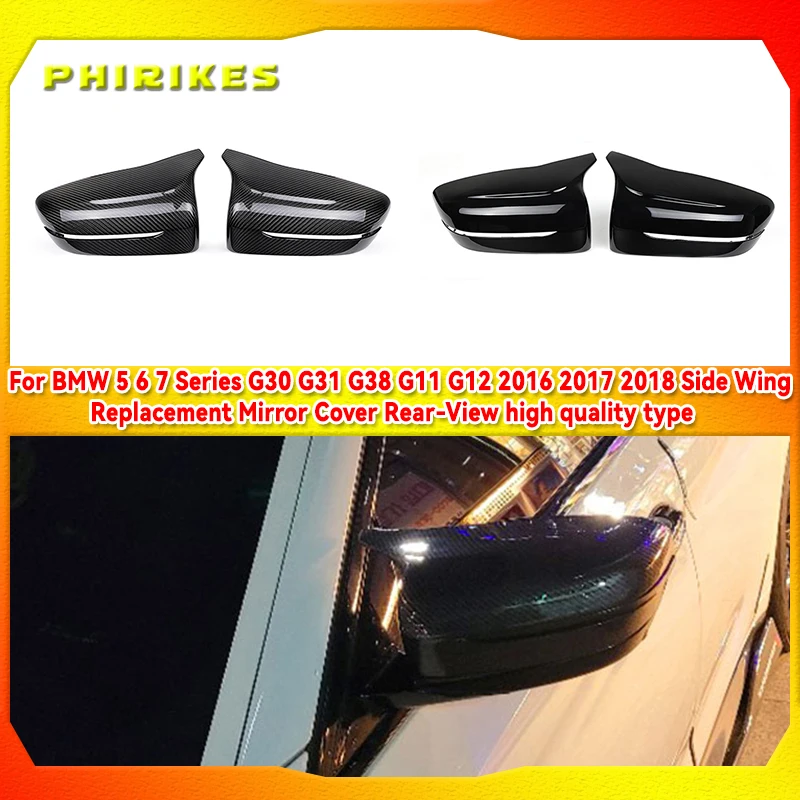 

Carbon Fiber Exterior Side Rearview Mirror Cover Trim For BMW 3/5/6/7/8-Series G11 G12 G14 G15 G16 G20 G21 G30 G31 G32 2019 2020