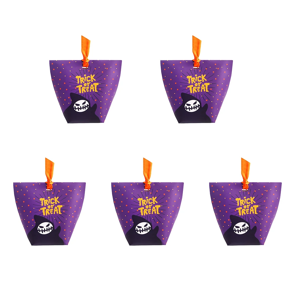 2019 Новый Хэллоуин трюк или лечения ведьмы фиолетового цвета конфеты коробки ночи
