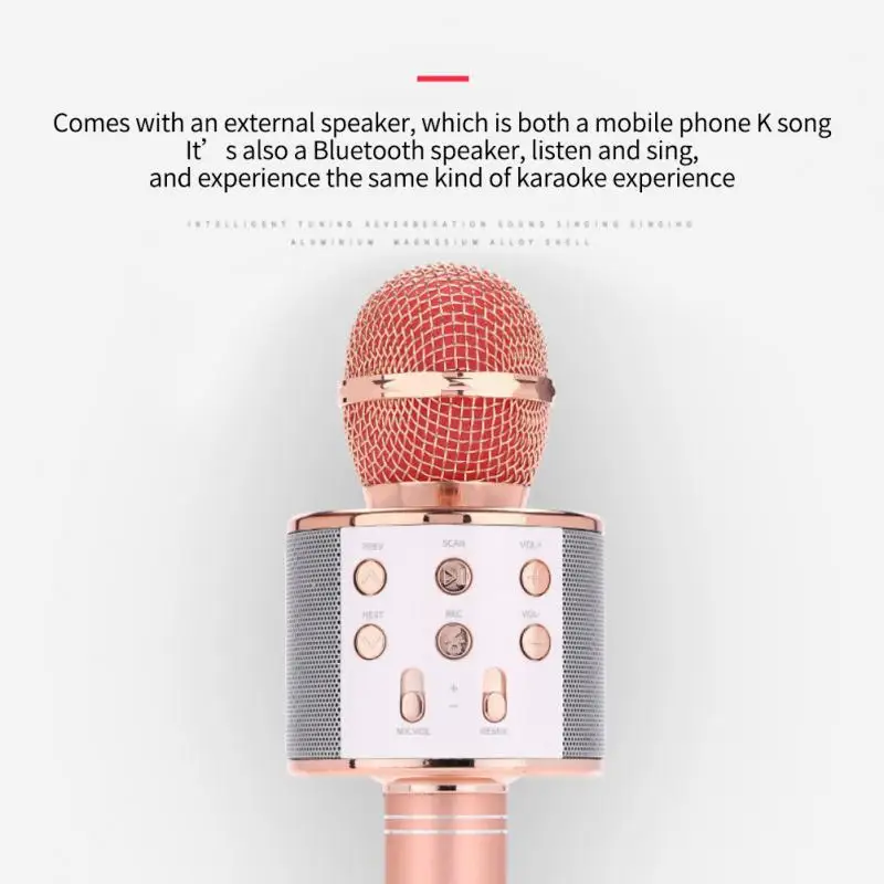 Новый беспроводной микрофон WS858 совместимый с Bluetooth ручной музыкальный