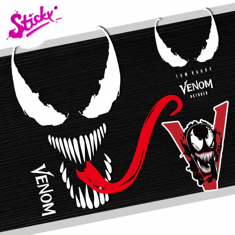

STICKY Venom Legends Demon Tongue Car Sticker Decal Decor For Bicycle Motorcycle Accessories Laptop Helmet Trunk Wall