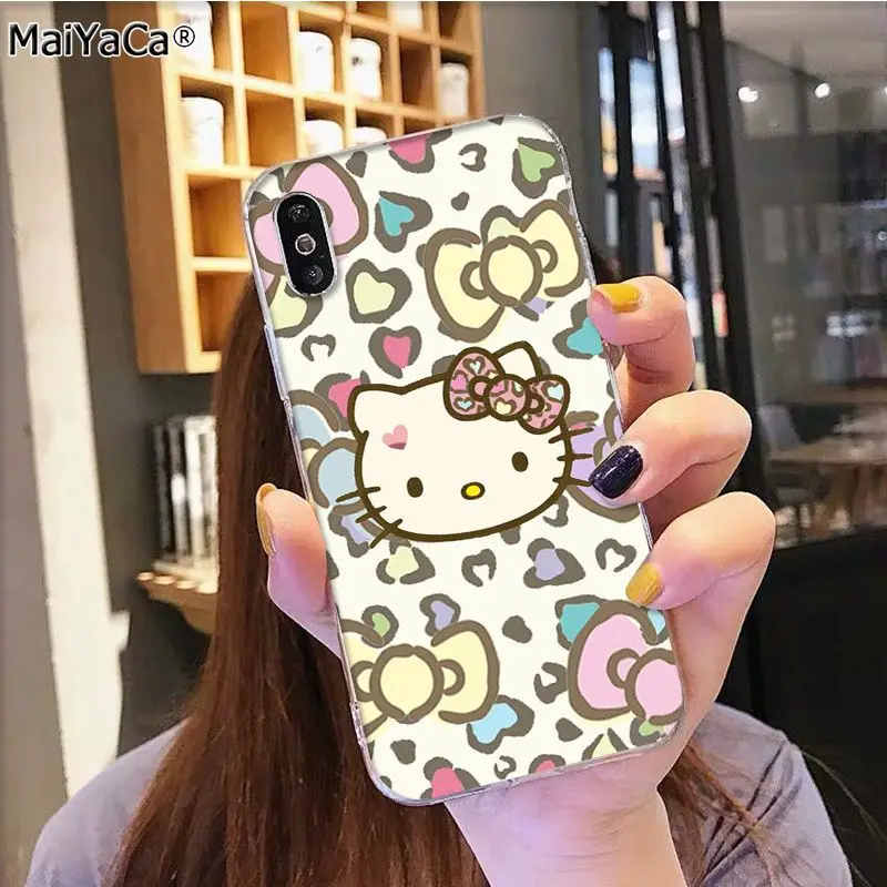 MaiYaCa Горячая модная hello kitty на продажу аксессуары для телефонов Чехол для iphone 11 pro 8 7 66S Plus X 5S SE XR XS MAX