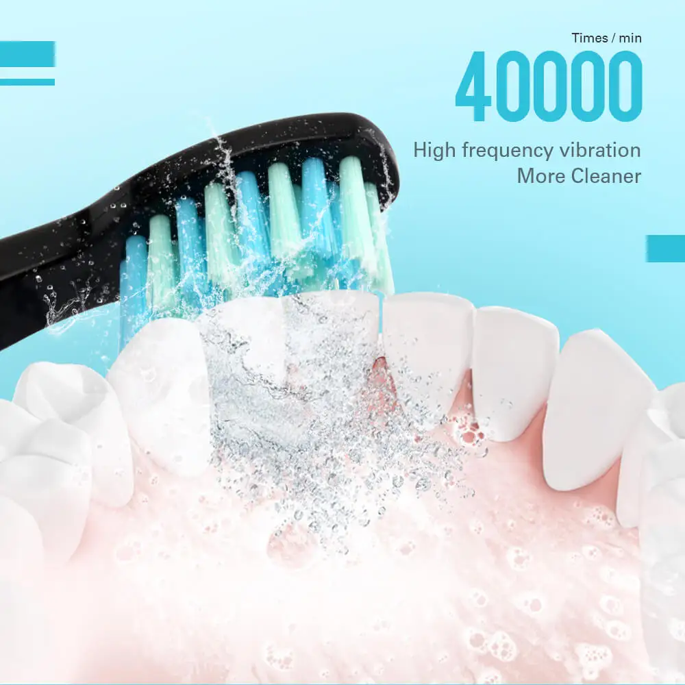 AZDENT Модные 5 режимов Ультразвуковая электрическая зубная щетка для зубных щеток