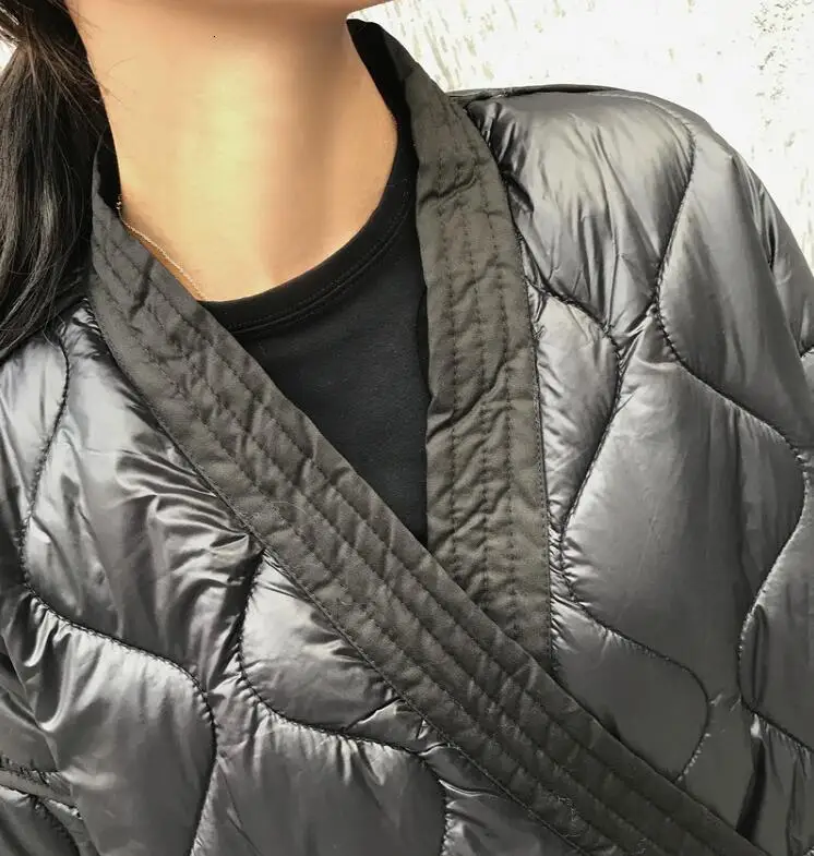 

Dark wind winter new 2021 Japanese bandage nightgown loose large size long cotton coat cotton coat jacket women oversize