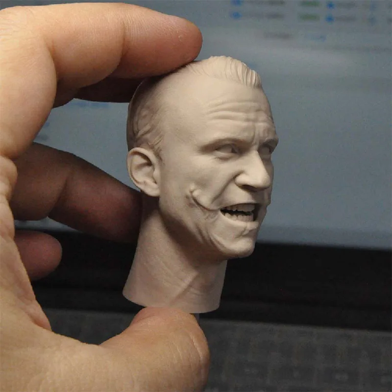 Неокрашенная фигурка Джокера Хит 1/6 лепка со смайлом модель для резьбы подходит 12