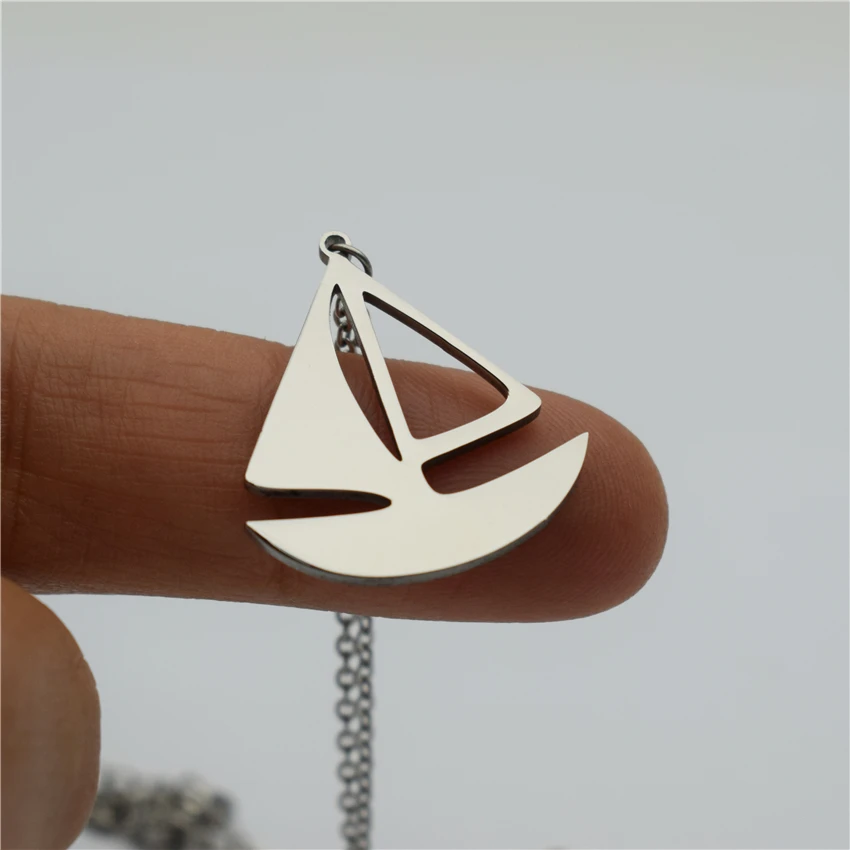 Колье Колье Бохо Украшение Золотой Подвеска в форме парусника Чокер Ожерелье для женщин Нержавеющая сталь Цепь Мужской Подарок для путешествий.