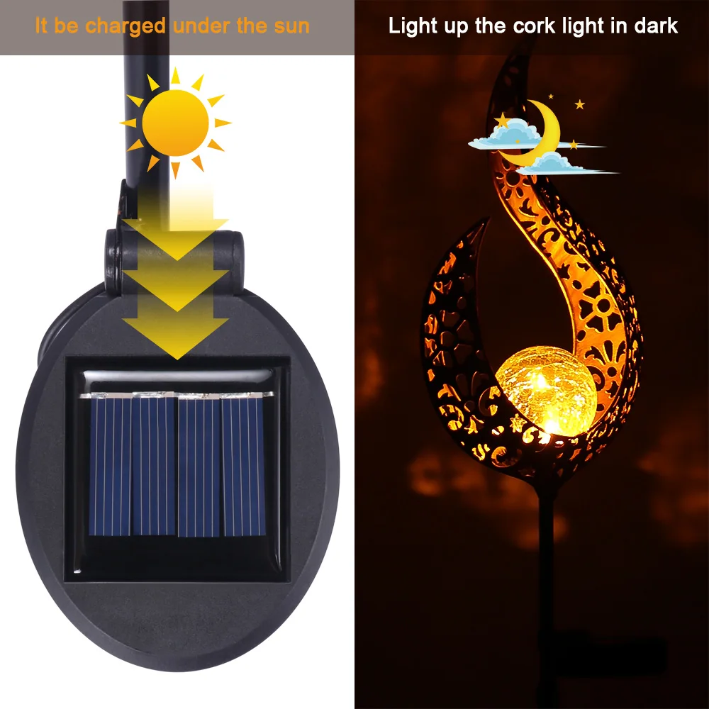 

Solar LED Flame Light Waterproof Retro Iron Garden Lawn Lamp Outdoor Garden Landscape Decor Lighting Sun Moon Flame Dropshipping