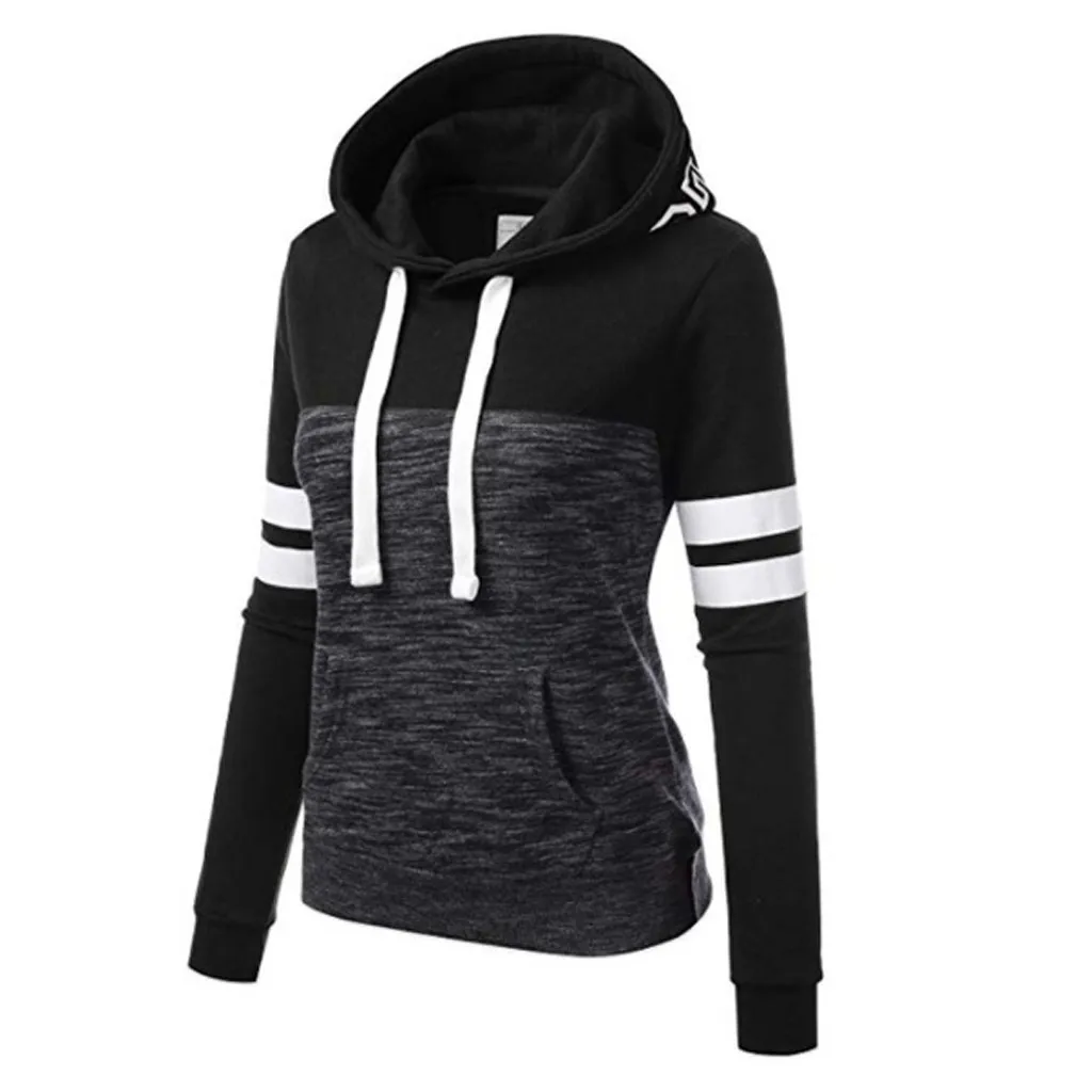 Женская толстовка с капюшоном свитшоты Женский пуловер длинным рукавом