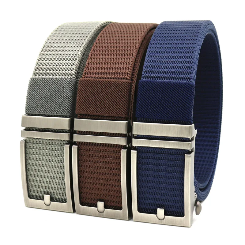 

New Youth Canvas Nylon Belt, Non-Porous Toothless Alloy Automatic Buckle, Leisure All-Match Outdoor Belt