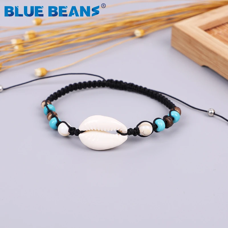 

Men Bracelets For Women Accessories Adjustable Rope Bracelet Wholesale Punk Bohemian Bracelet Shell Fashion Bracelets Girls 2020