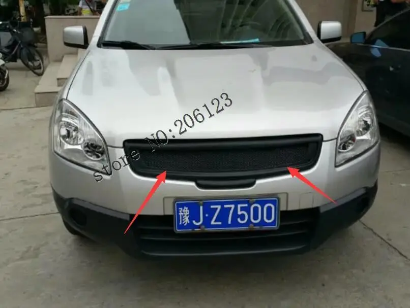 Полимерная Черная передняя решетка капота гриль Накладка подходит для Nissan Qashqai