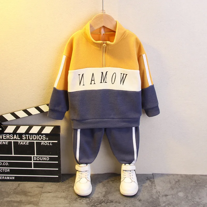 

New Spring Autumn Baby Girl Clothes Suit Children Boy Cotton Jacket Pants 2Pcs/set Toddler Sports Casual Costume Kids Tracksuits