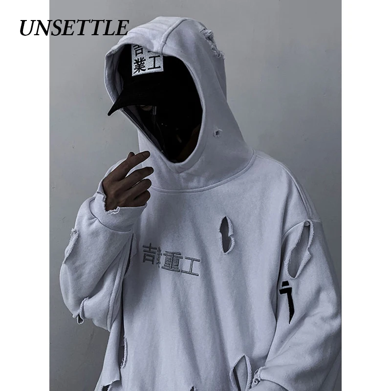UNSETTLE Harajuku Толстовка Мужская/Женская Хип-Хоп пуловер японские толстовки уличная Свободная Повседневная модная одежда оверсайз