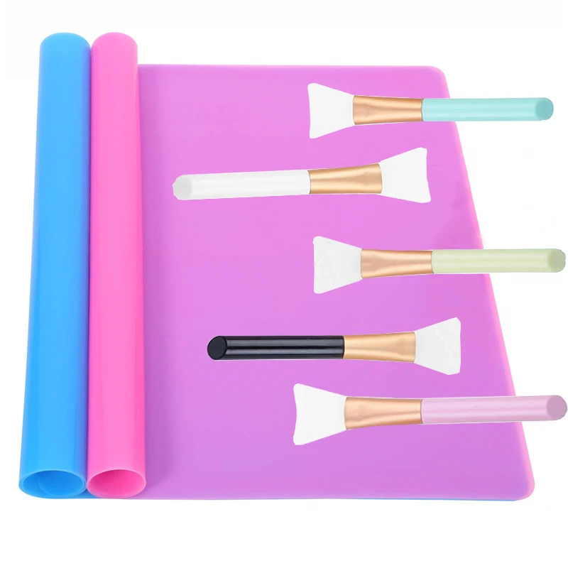 

Кремниевые подушки силиконовые щетки для формы для эпоксидной смолы большие ремесленные коврики с силиконовые щетки многоцелевые Подстав...