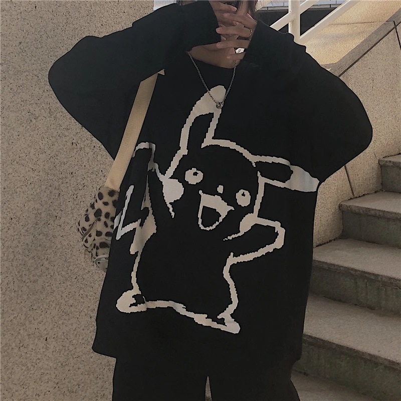 Женская толстовка с капюшоном Pokemon зимняя утепленная Пикачу в Корейском стиле