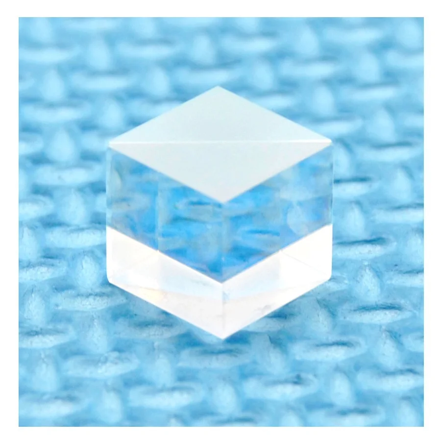 450nm-650nm Blue Red PBS Glass Laser Lens Polarizing Beam Splitter Broadband Transparent 10x10mm