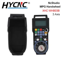 xhc whb03b ncstudio 3 axis wireless handwheel mpg pendant remote control handle cnc milling machine pulse generation