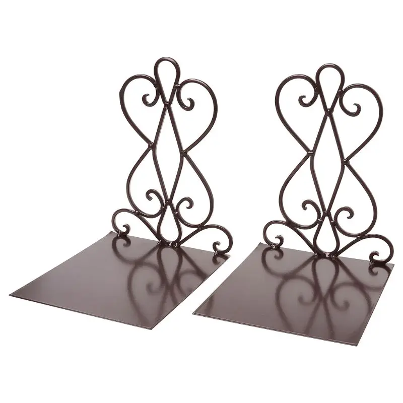 

1 пара портативный металлический книжный Держатель подставка настольная полка для дома и офиса