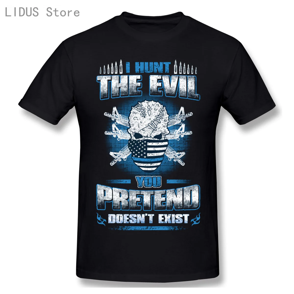 

Tops T Shirt Men Evil I Hunt The Evil Awesome Short Sleeve Casual T-shirt Men Fashion O-neck 100% Cotton TShirts Tee Top