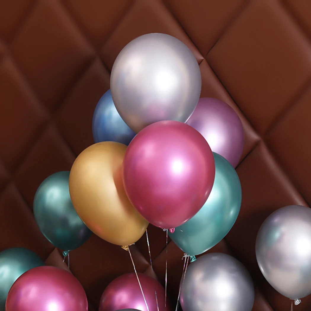 

50pcs Balloon 10\\\\\\\" Chrome Metallic Shiny Balloons Bouquet Wedding Birthday High Quality