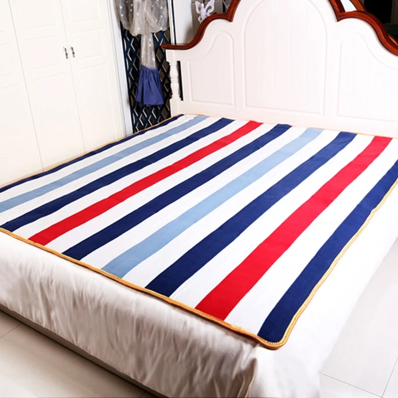 

2021 New Smart Stripe Electric Blanket 110V US Plug Safety Household Waterproof Double
