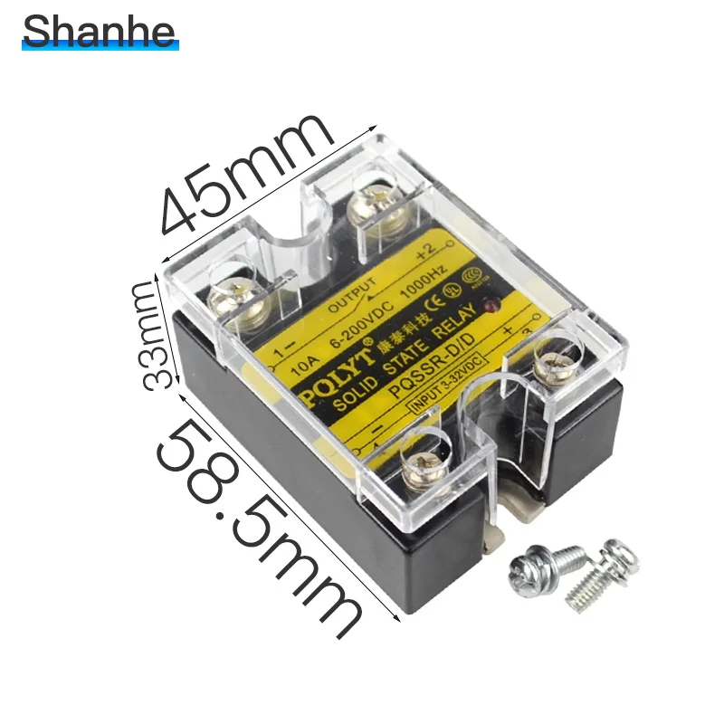 PQLYT твердотельные реле SSR 25DD вход 3 32VDC выход 200VDC 10A 40A 60A|solid state relay|state relaysolid |