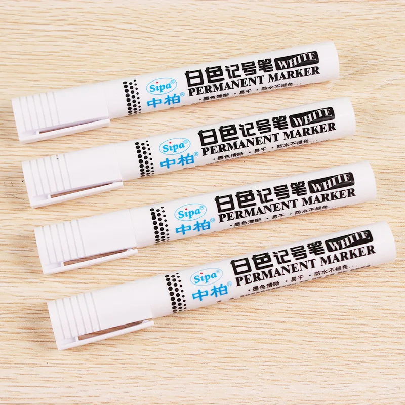 

For Metal Metallic Pen Craft Supplies 1PC Permanent Pens Color White Waterproof Oil Painting Drawing Pen