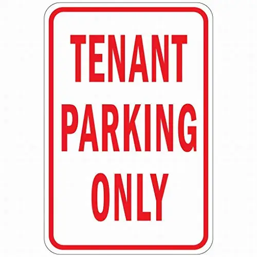 

Только жестяной знак безопасности при парковке 12x16