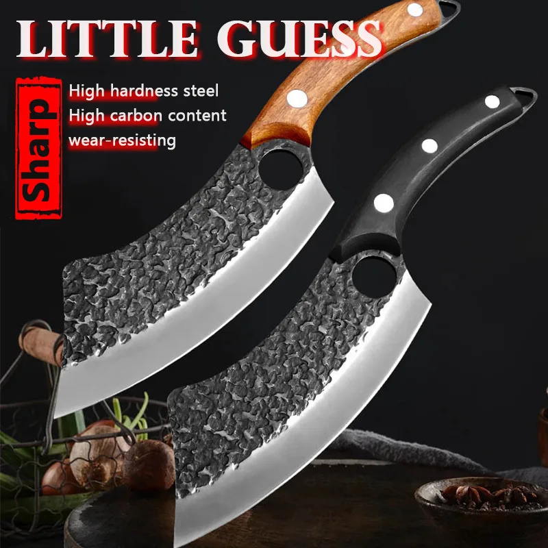 

5.5" Meat Cleaver Hunting Knife Handmade Forged Boning Knife Serbian Chef Knife Stainless Steel Kitchen Knife Butcher Fish Knife