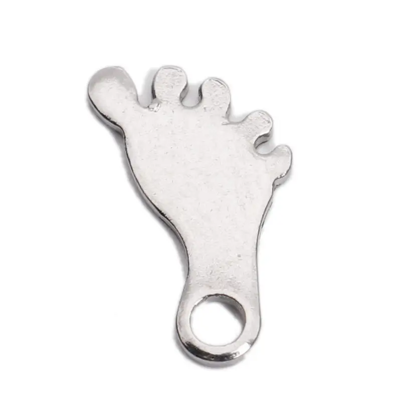 10 шт. цепочка из нержавеющей стали удлинитель Подвески в виде ступней для женщин