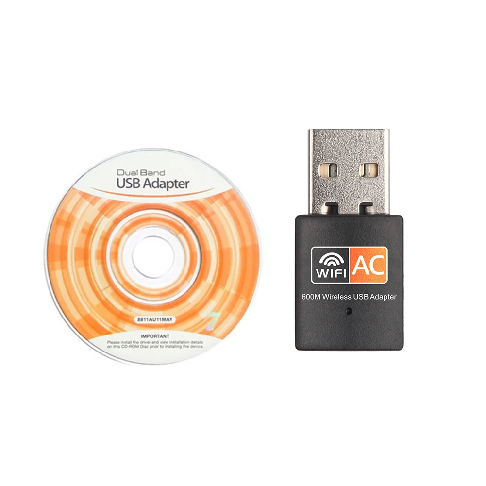 Портативный USB Wifi адаптер 600 Мбит/с 5 ГГц антенна Ethernet ПК Wi Fi Lan ключ Мини AC приемник