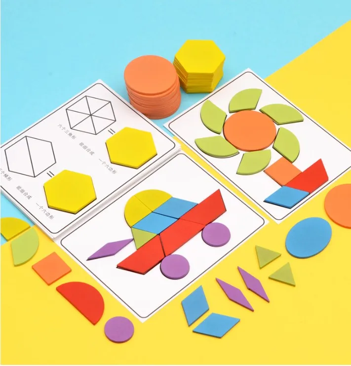 198 шт. головоломки Детский Танграм Деревянные Пазлы деревянные игрушки