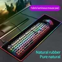 rgb luminous gaming mouse pad colorful super luminous usb led extension 7 colors luminous keyboard pu anti skid pad 2020