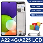 ЖК-дисплей AMOLED для Samsung Galaxy A22 4G A225F A225FDS A225M, сенсорный экран с дигитайзером в сборе, запасные части, оригинал