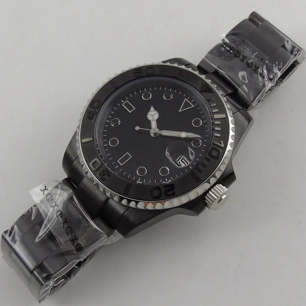 

Мужские часы с металлическим циферблатом без логотипа, 40 мм