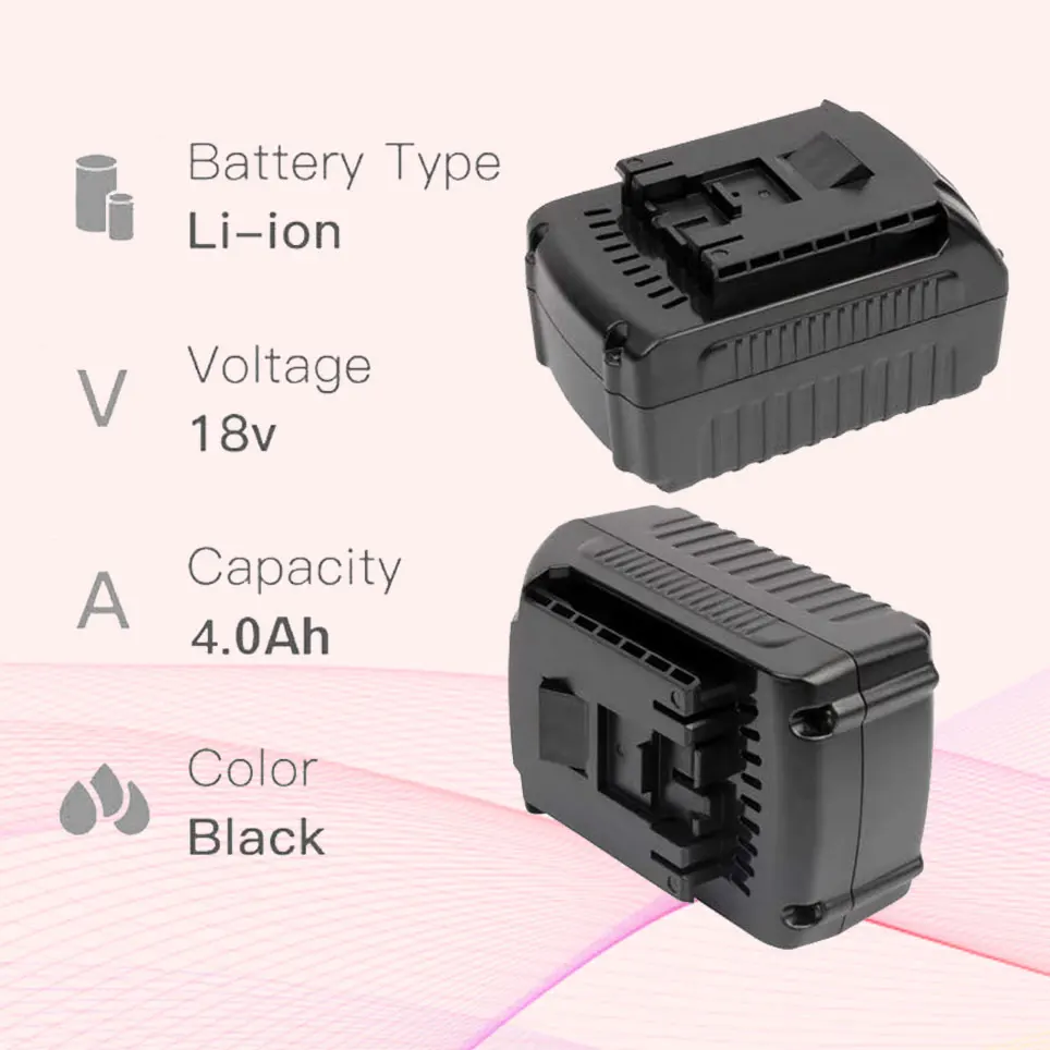 

2PACK 18V 5.0AH BAT620 battery replacement Bosch 18V cordless power tool battery BAT609 BAT610G BAT612 BAT618G BAT619