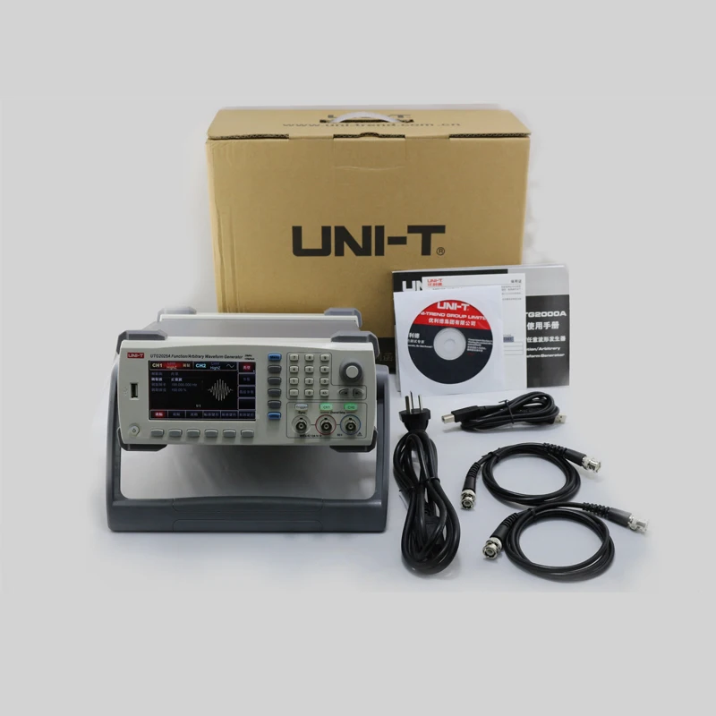 UNI-T UTG2025A функция/генератор сигналов произвольной формы 200 мс/с 25 МГц каналы 2 USB устройства 4,3 дюймов 64 к цветной TFT ЖК-дисплей