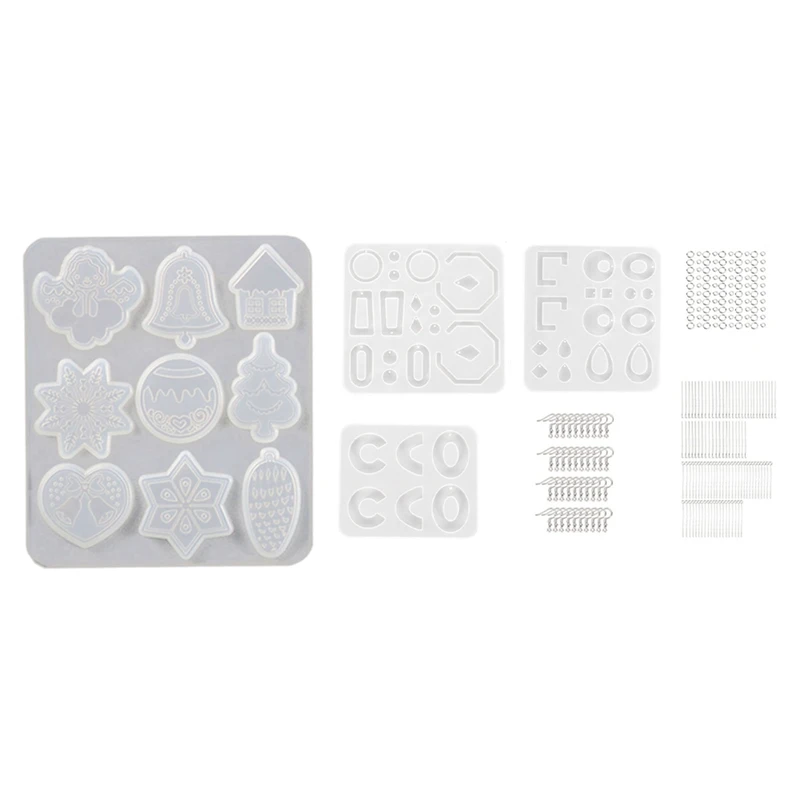 

Снежинка, лось, подвеска, брелок, ювелирные изделия, силиконовая форма из смолы, набор из 243 шт., Набор для изготовления сережек