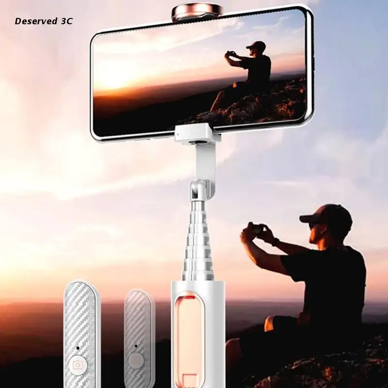 

Portable Selfie Stick for Smartphone with Extendable Phone Selfie Stick and Tripod, Remote 360°Automatic Rotation