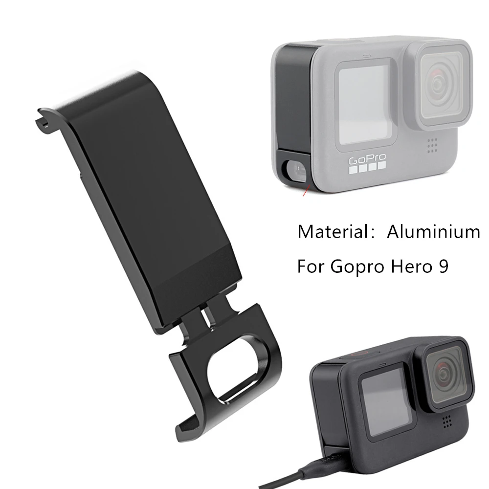 Алюминиевая Крышка батарейного отсека для камеры GoPro Hero 10 9 Black съемная крышка