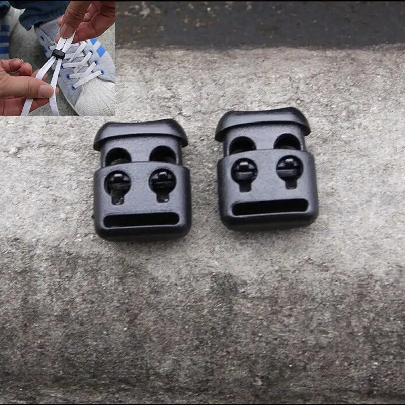 

10PCS Shoe Buckles Sneaker Closure Shoelaces Buckles No-Tie Buckles Rope Clamp Cord Locks Stopper Outdoor Run Shoe Laces