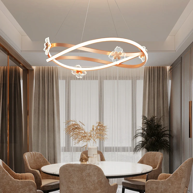 

New Led Pendant Lamp Crysta Fixture For Home Living Dining room Kitchen Bedroom Dinner Room Chandelier Decoration Light Aluminum