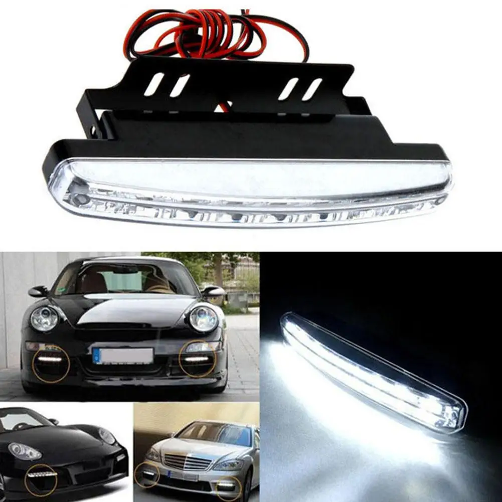 

8LED DC 12V Car Truck Auto Daytime Driving Running Light DRL Fog Lamp Headlight car light New arrival Exterior Accessories