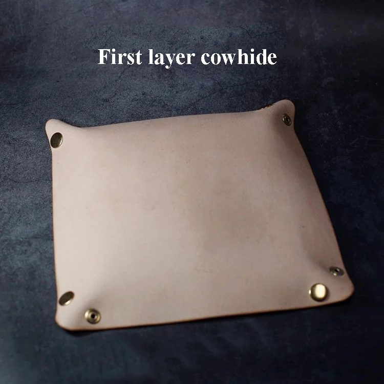 Настольный лоток для хранения EDC многофункциональная коробка из яловой