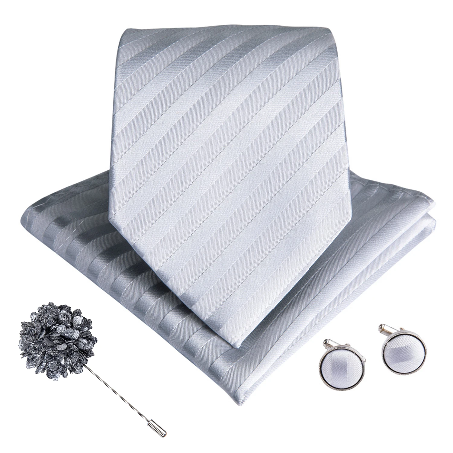 Мужской галстук носовой платок запонки DiBanGu 4 шт. в комплекте роскошные