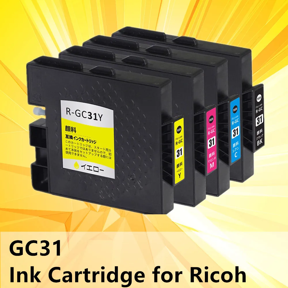 

GC31 GC-31 GC-31K Ink Cartridge Compatible for Ricoh Pigment Ink Cartridge Ricoh Gx GX-e7700 e5500 e3300 e2600 printer inks