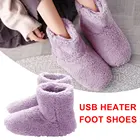Подогреватели для ног с электрическим подогревом, зимние теплые пушистые толстые плюшевые Подогреватели для ног с USB-зарядкой для мужчин и женщин